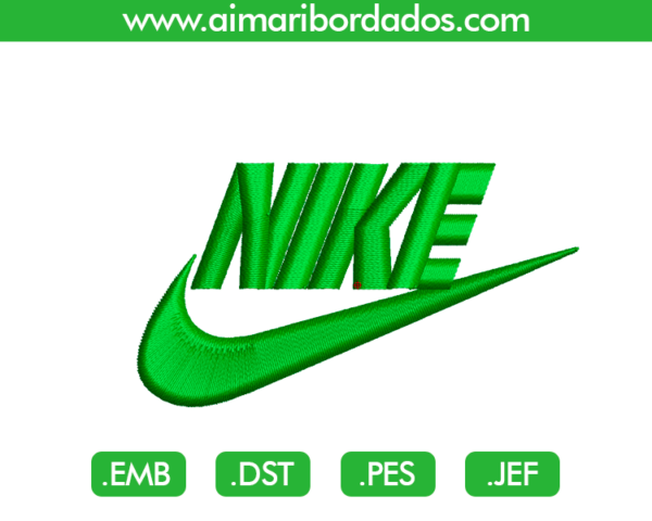 Logo con letras nike para bordar