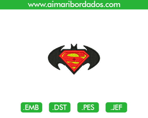 Batman Superman Logo para Bordado