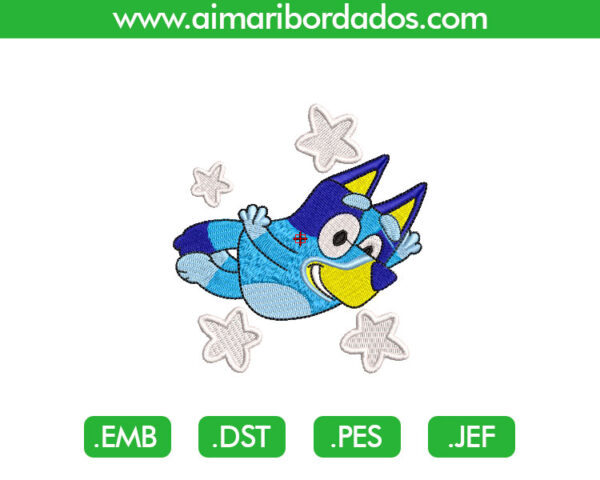 Bluey Fly para Bordado