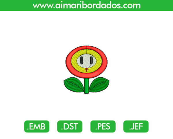 Flor Mario Bros para Bordado