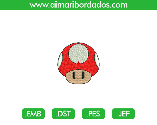 Hongo Mario Bros para Bordado