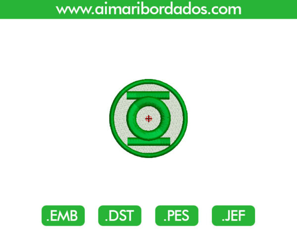 Linterna Verde Logo para Bordado