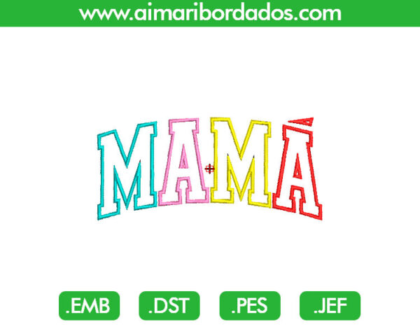 Mamá Letras para Bordado