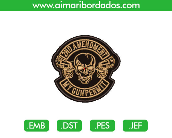 Calavera Aplique para Bordado