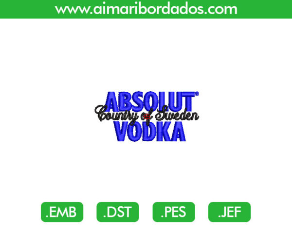 Absolut Vodka para Bordado