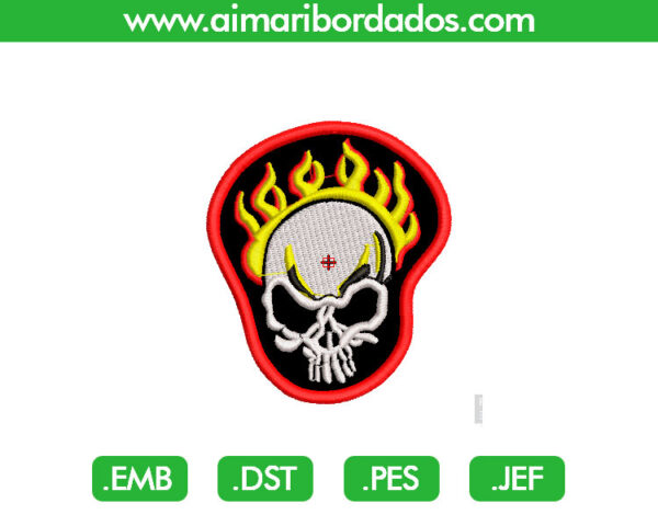 Llamas Calavera aplique para bordado