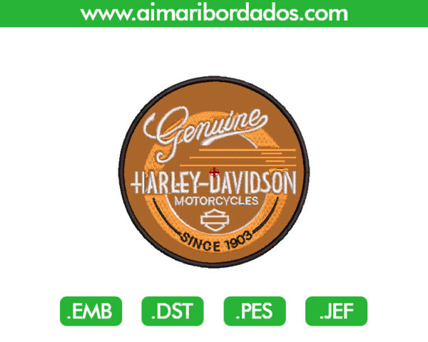 Harley Davidson aplique Bordado