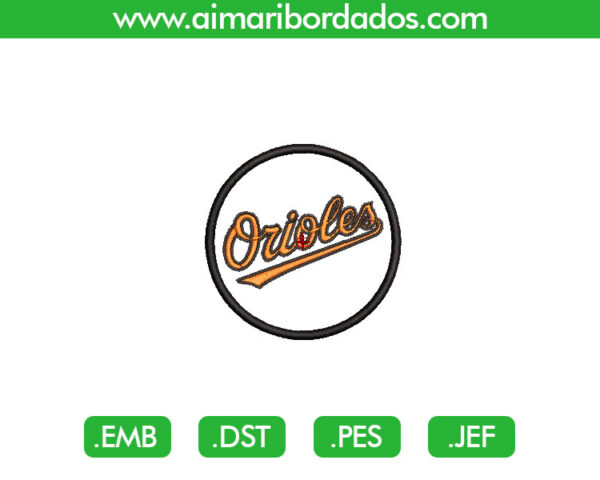 Orioles Letras Bordado
