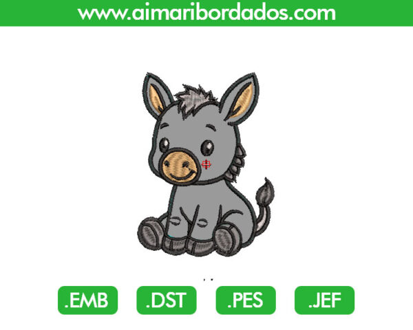 Burro Aplique Bordado