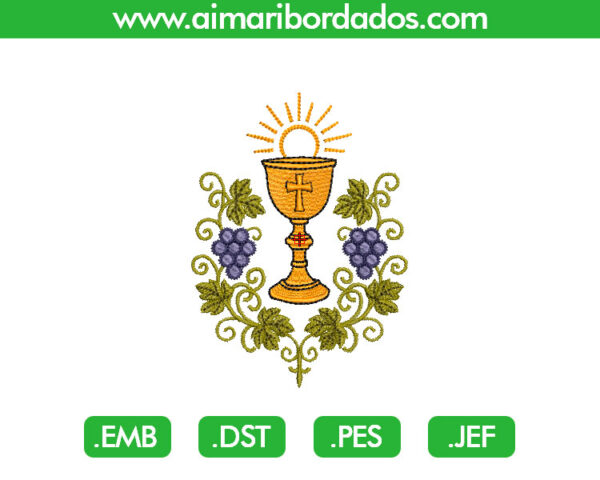 Cáliz Uvas Bordado
