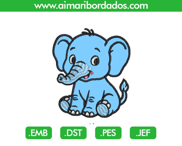 Elefante Aplique Bordado