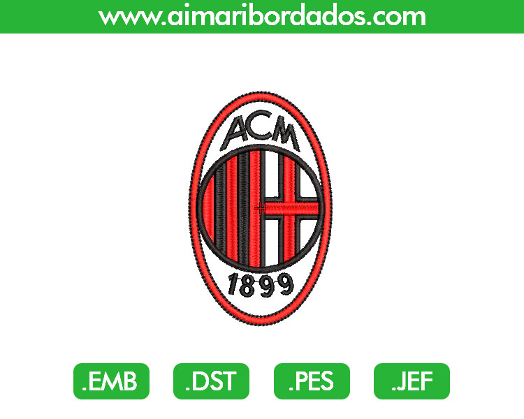 AC Milan Aplique Bordado