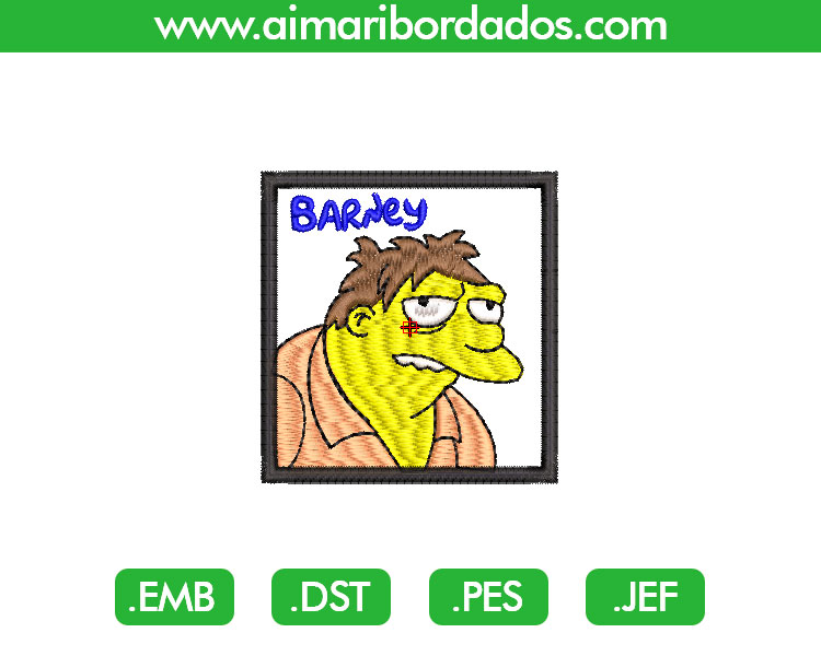 Barney Simpsons Bordado