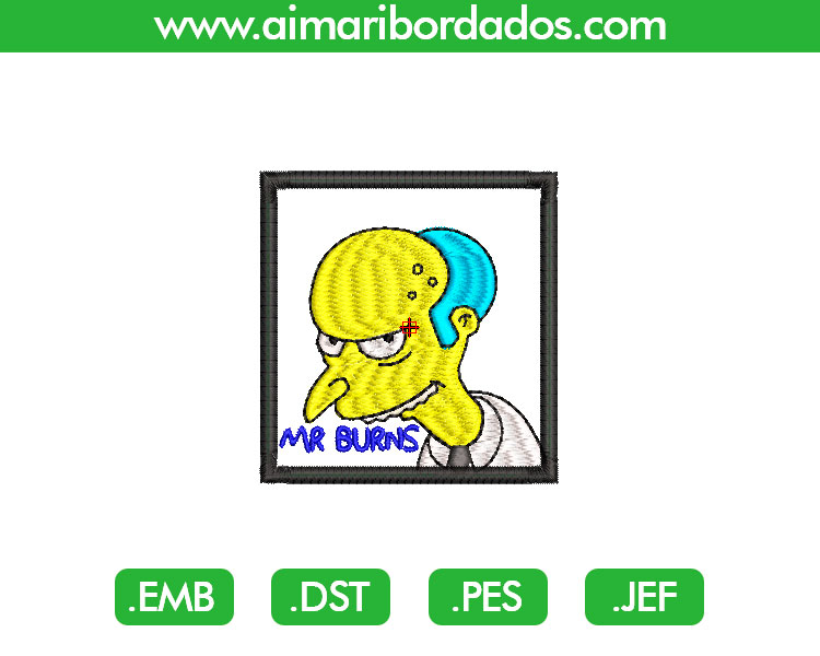 Mr. Burns Simpsons Bordado