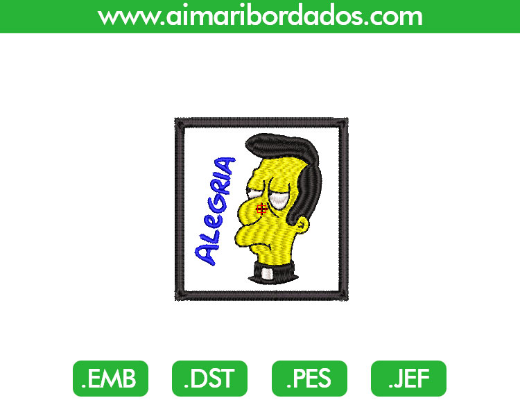 Padre Alegría Simpsons Bordado