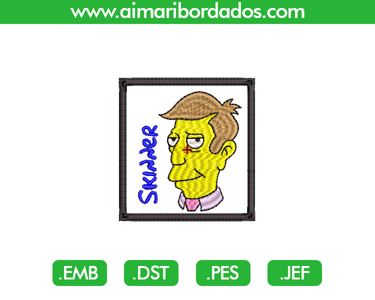 Skinner Simpsons Bordado