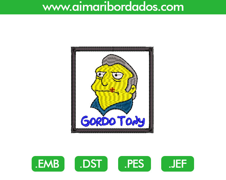 Gordo Tony Simpsons Bordado
