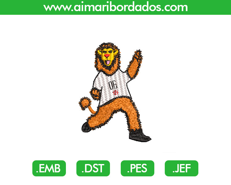 2006 Goleo VI Alemania Bordado