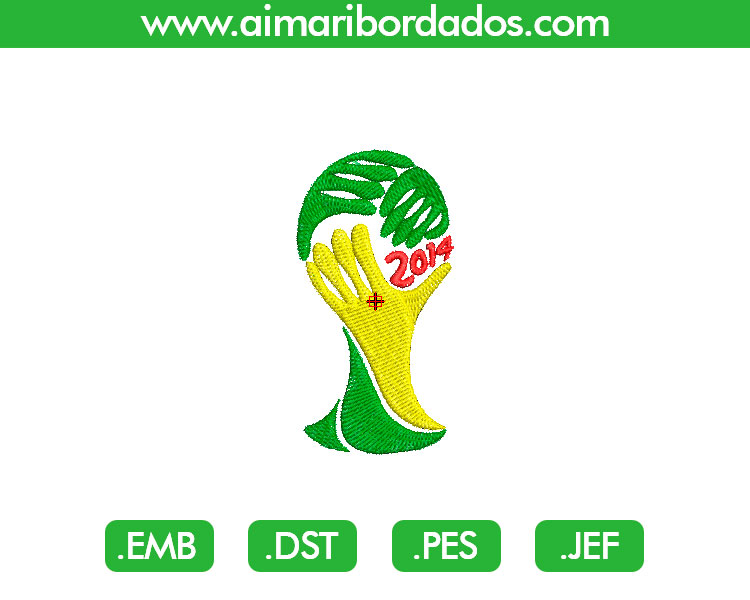2014 Brasil Logo Bordado