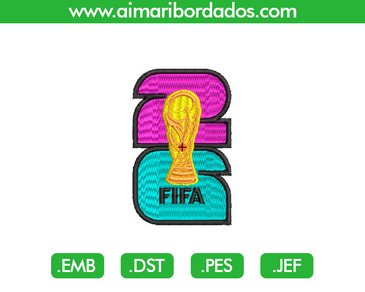 2026 Mundial Logo Bordado
