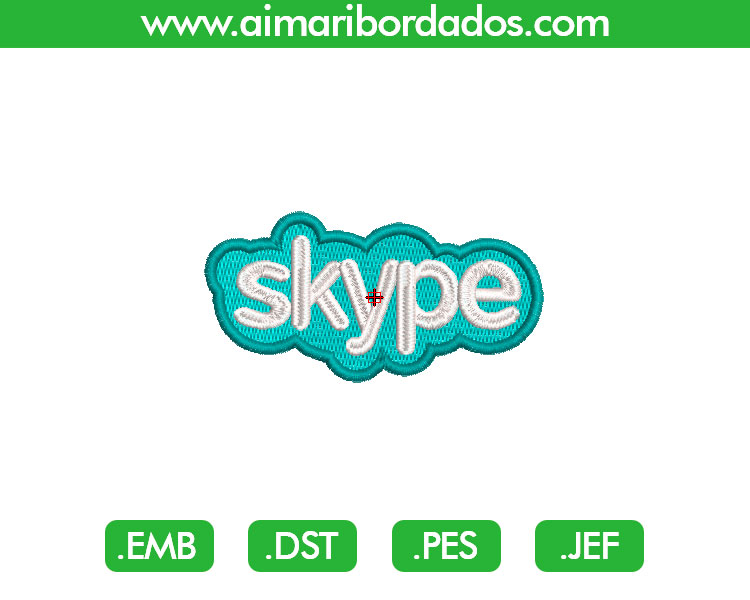 Skype Texto Bordado