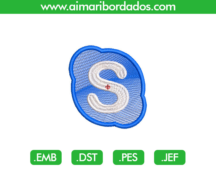 Skype Logo Bordado