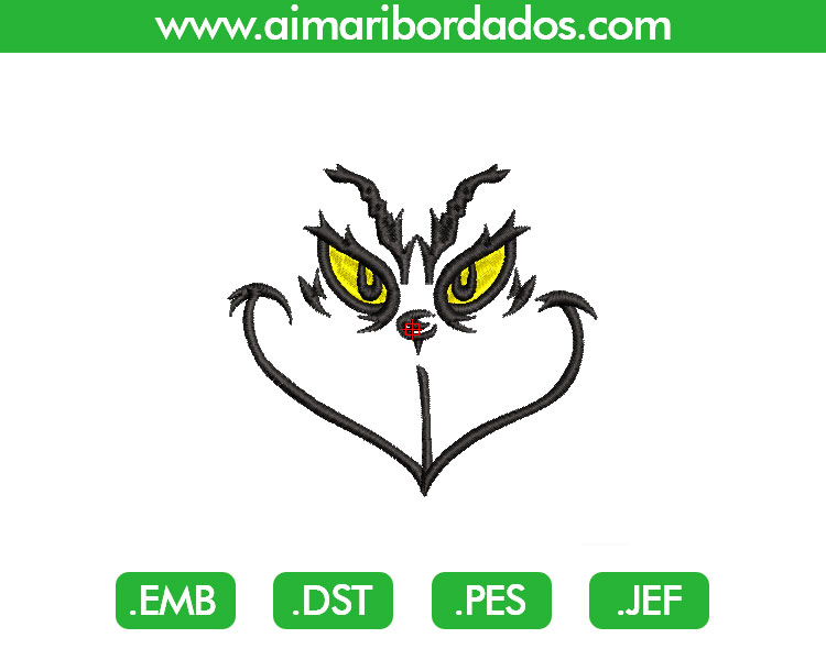 Grinch Rostro Bordado