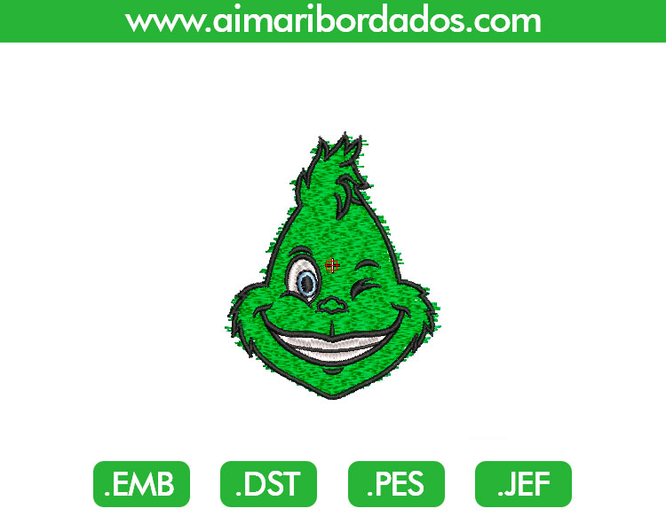 Grinch Guiño Bordado