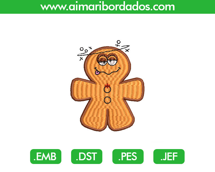 Hombre Galleta Bordado